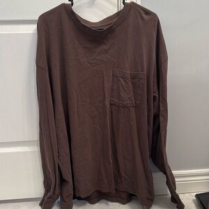 Oversized Long Sleeve A&F Pocket Tee